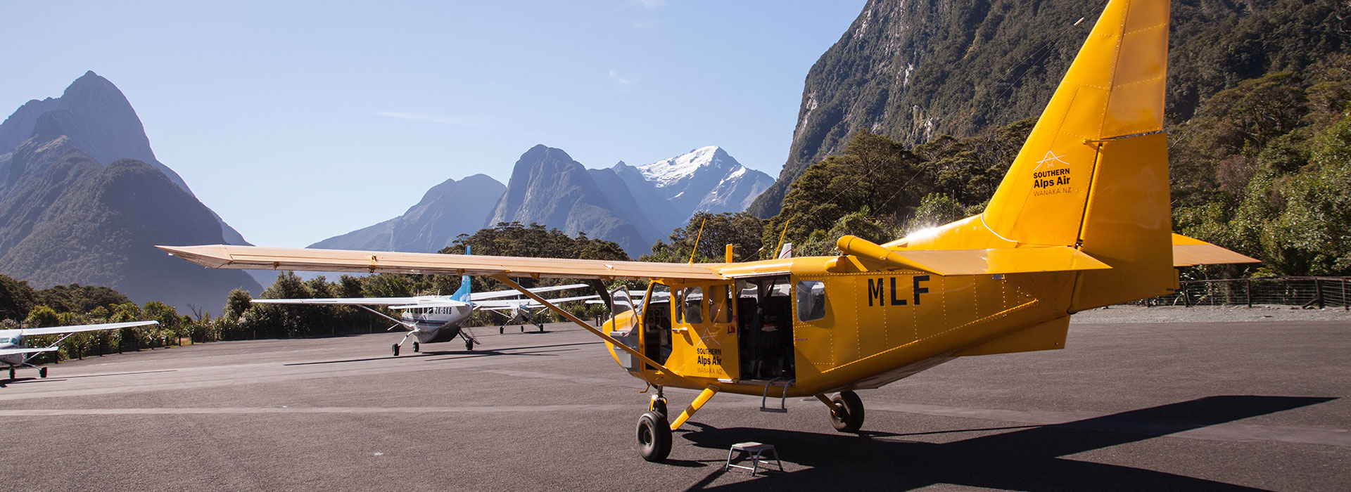 Milford Sound Flight + Landing & Glaciers